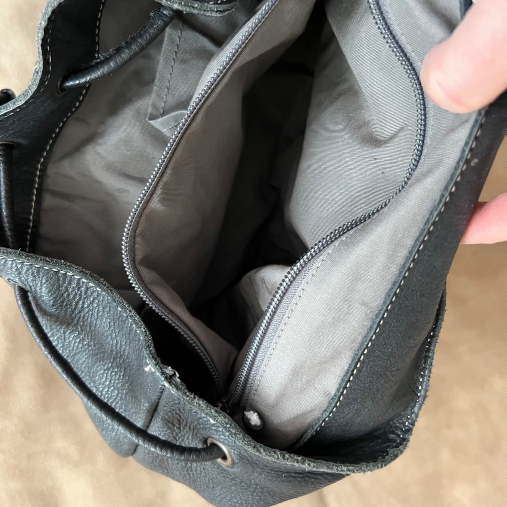 Roots Leather Drawstring Backpack - Picture 8 of 11